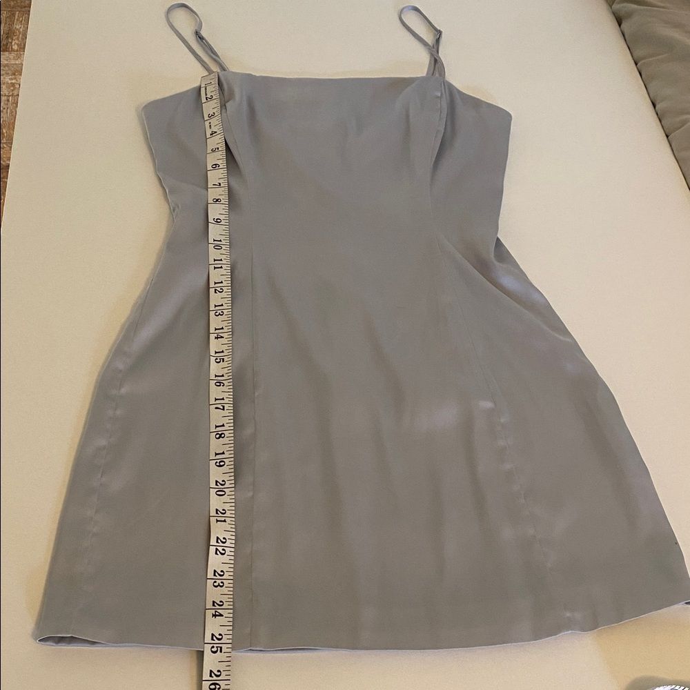 Sunday Best Shimmer Satin Squareneck Micro Dress Size 6 - Picture 16 of 16